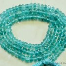 Micro Faceted Apatite 2mm-4.5mm Rondelle Gemstone Beads 14" Str (Select-A-Size)