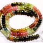 Micro Faceted Multi TOURMALINE 4-4.5mm Rondelle Gemstone Beads 13.5" Strand A+