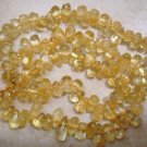 CITRINE 5-8mm long x 3-4 mm wide Sidedrill Drops Gemstone Beads 14" strand