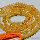 Citrine 3.5-4.5mm Button Loose Gemstone Bead 13.5" strand (Select-A-Size)