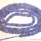 WHOLESALE TANZANITE 3.5mm diameter FACETED Rondelle 15.5" 40Ctw