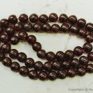GARNET Large 6.5mm Round Gemstone Beads 14" long Str Low Quality "Grade B"