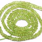 Micro Faceted Peridot 2.5-3mm diameter Rondelle Gemstone Beads 13"-13.5" str A+