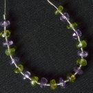Faceted Amethyst Rondelle (3.5-4 mm) / Peridot Rondelle (3.5-4 mm) 73-20