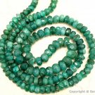 SHOLESALE EMERALD 3-5mm Faceted Rondell 14"str 45Ctw