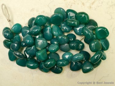 Green Onyx CHALCEDONY 8-13mm Sidedrill HEART (10 Beads) Pick-A-Size
