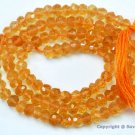 Micro Faceted Citrine 3.5-4.5mm Rondelle Beads 14.5" str (Select-a-Size) A++