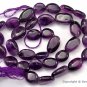 Amethyst  8-10mm long x7-9mm wide Cabochon Oval Gemstone Beads 13" strand