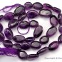 Amethyst  8-10mm long x7-9mm wide Cabochon Oval Gemstone Beads 13" strand