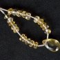 Gorgeous Faceted Citrine Pear (13-15mm) / Citrine Rondelle (4-5mm) Strand 73-7