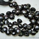 SPINEL BLACK 5-7mm Long FACETED Sidedrill Tear Drops A+ (Pick-A-Lot)