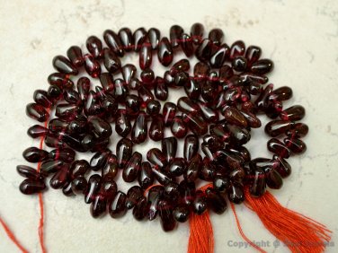 GARNET 6-9mm Sidedrill Drops Gemstone Beads 14" Str Low Quality "Grade B"