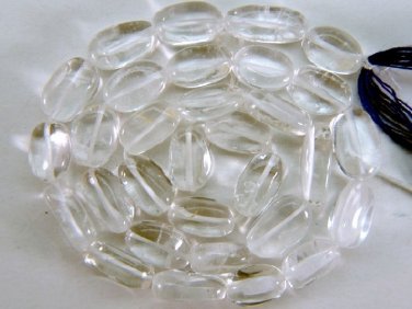 CRYSTAL Quartz Snowy White 10x7mm Oval  Gemstone Beads 14.5" str