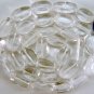 CRYSTAL Quartz Snowy White 10x7mm Oval Gemstone Beads 14.5" str