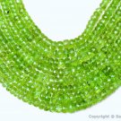 Micro Cut TOP Quality Faceted Peridot 3-7mm Rondelle beads A+++ (Select-A-Size)