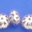 925 SILVER Victorian Filigere12mm diameter X 7mm wide Rondelle 4 Bead S33