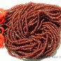 Micro Faceted Garnet 3.5-4mm Rondelle Gemstone Beads 13.5" Strand A++
