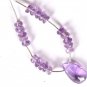Gorgeous Faceted Amethyst Pear (13-15mm) / Amethyst Rondelle (4-5mm) Strand 73-4
