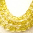 Lemon Quartz 5-7mm x 5-7mm (2 Gorgeous Faceted CUBES) Briolette Pick-A-Size