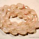 ROSE Quartz 8-11mm long Faceted Topdrill Gemstone Beads 13" Str (Select-A-Size)