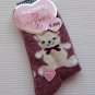 One pair ladies womens girls teddy bear winter ankle socks