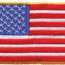 American Flag with Yellow Border Motorcycle Biker Vest Patch - Free Shipping