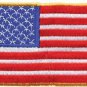 American Flag with Yellow Border Motorcycle Biker Vest Patch - Free Shipping