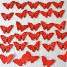 Butterfly Red Appliques 30 Pc.