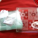 Crystal Snowflake Glass Coasters Wedding Favors
