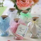 Scented Bath Salts in Glass Heart Bottle Wedding Favors