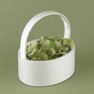 Oval Shaped Flower Girl Basket - Ivory or White