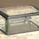 Personalized Beveled Glass Enraved Jewelry Box - Bridesmaid Gift