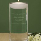 Personalized Engraved Floating Memorial Candle & Vase