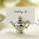Silver Teapot Wedding Reception Placecard Holders