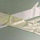 Satin Fingers Gloves - White or Ivory