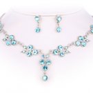 Blue ot Clear Crystal Necklace Set