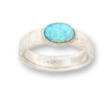 925 SILVER & 9K GOLD RING SET WITH AN Opal R102