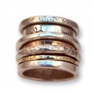SPINNING SPINNER swivel silver gold ring band R038