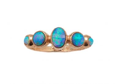 9K ROSE GOLD RING SET WITH Opal gemstone R319O