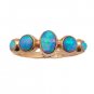 9K ROSE GOLD RING SET WITH Opal gemstone R319O