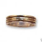 Mens yellow gold his wedding spinner ring band SIZE SZ 10 11 12 9k R41