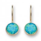 BUY 9K GOLD OPAL EARRINGS AQUAMARINE opals EARRING E093