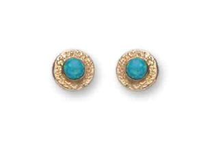 GOLD OPAL stud gemstone earrings jewelry new E100