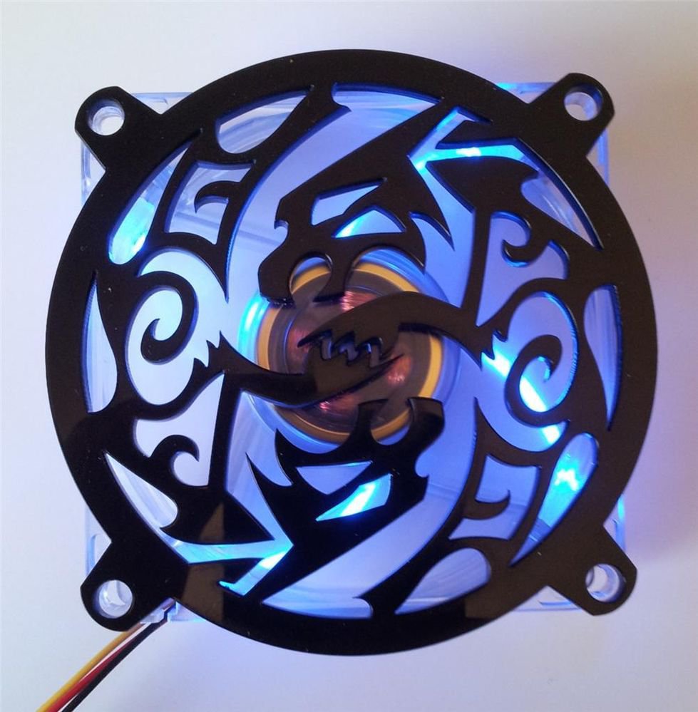 Custom DOUBLE DRAGON Computer Fan Grill 80mm 92mm 120mm 140mm Mod 20 Colors