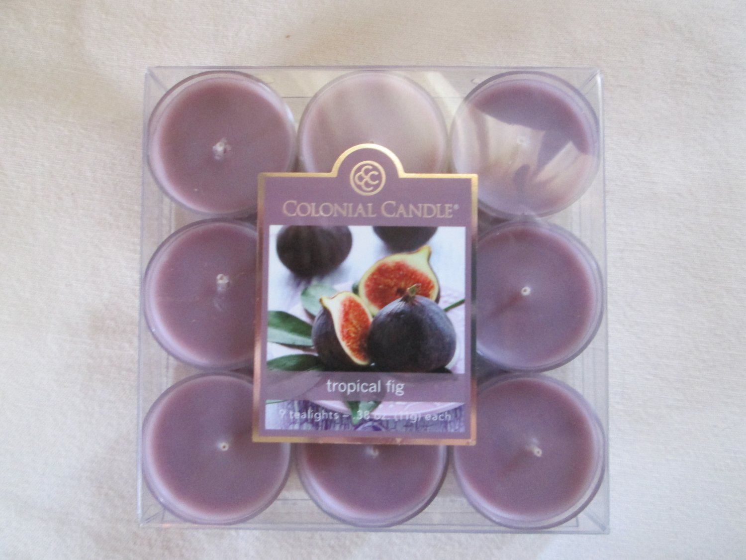 Colonial Candle TROPICAL FIGScented Tea Lights 9/ pack New