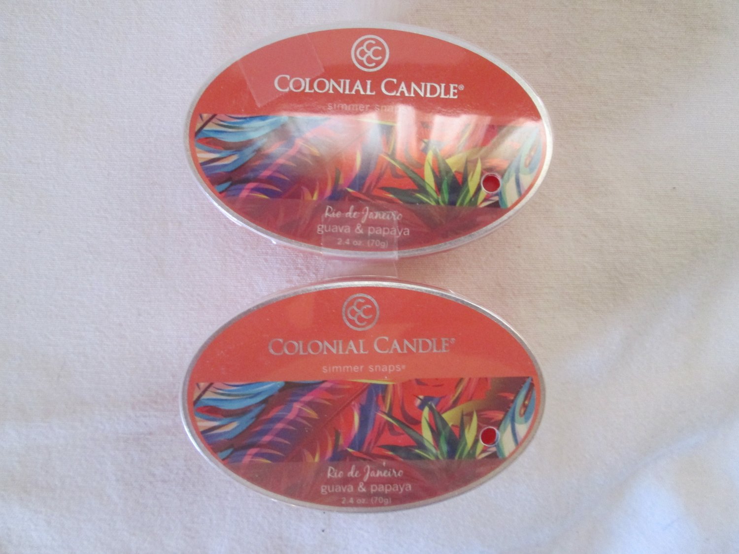 Colonial Candle Simmer Snaps"GUAVA & PAPAYA"2.4 oz wax melts/ tarts