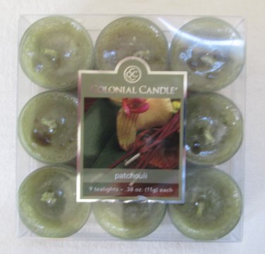 Colonial Candle ~~PATCHOULI~~Scented Tea Lights 9/ pack New