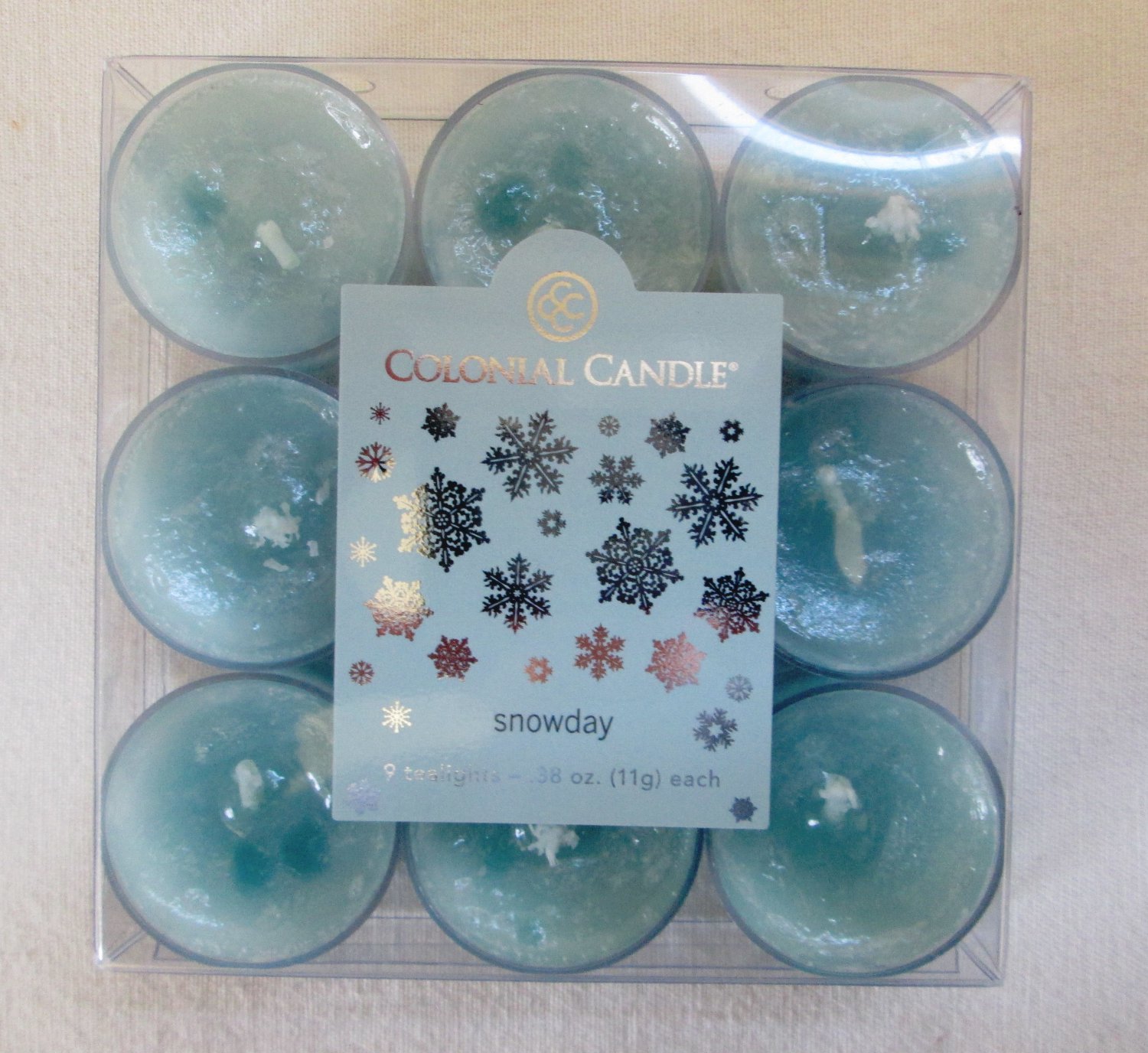 Colonial Candle SNOWDAYScented Tea Lights 9/ pack New