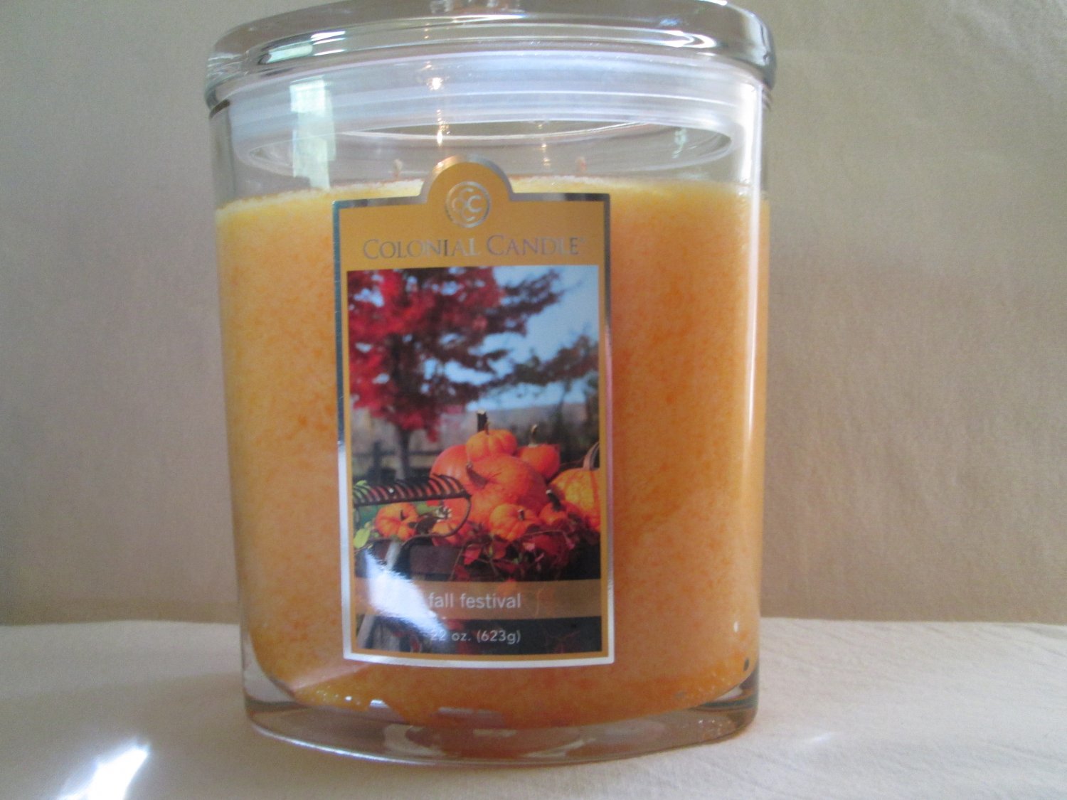 Colonial Candle 22 oz FALL FESTIVAL scented 2 wick Jar Candle