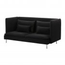 Ikea Soderhamn High Back 3 Seater Sofa Section Cover - Replosa Black